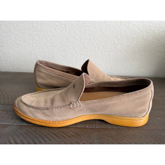 Loro Piana Beige Suede Summer Walk Loafers Size 40 1/2 Men US 7.5- 8 Luxury main image 4